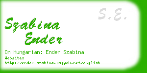 szabina ender business card